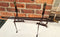 A set of Fire iron related items, comprising Poker/tongs made from two French Gras Bayonets plus two fire dogs also made from French Gras Bayonets.