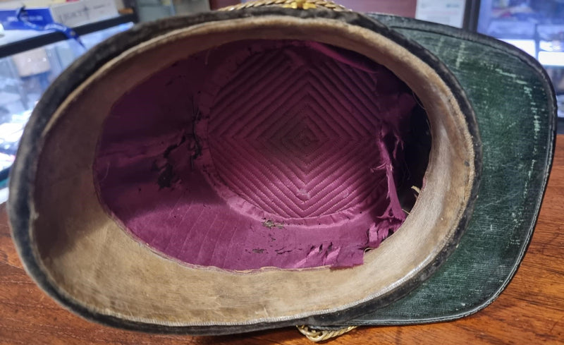 A 45th (Sherwood Foresters) Regiment of Foot Officer’s 1869-78 Pattern Shako.