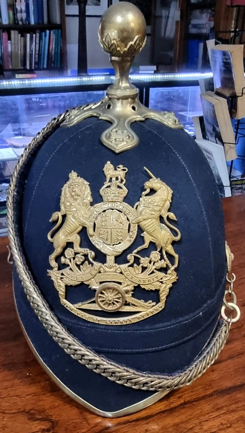 Militia Artillery Officer’s Blue Cloth Helmet c.&nbsp;1902-08