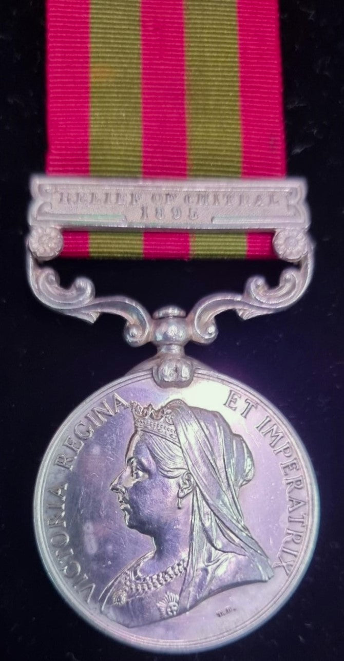 P108 Single: India General Service Medal 1895 One Clasp “Relief of Chitral” 4588 Pte. W. Ogilvie, 2nd Bn Seaforth Hdrs.