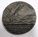 RMS LUSITANIA MEDAL. A fine example of a British made magnetic 5 MAI 1915 example. Un-boxed.
