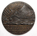 RMS LUSITANIA MEDAL. An extremely rare cast iron example of the rare type 2 Karl Goetz medal for 7 MAI 1915