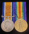 P153 Pair: British War & Victory Medals. 3287 Pte. A.H. Mundy 32BN AIF.  Gassed, GSW to chest, DOW.