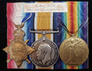 PJ2 Trio: 1914-15 Star, British War & Victory Medals Private James McDonald, 1989, 11th Battalion, A.I.F.