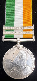 Single: King’s South Africa 1901-02, 2 clasps, South Africa 1901, South Africa 1902 4056 Pte. H. Nind. Seaforth Highrs.