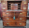 A fine early Military Anglo Colonial Secretaire Campaign Chest circa 1830. H. 1040 W. 445 L. 915. One piece with original brass carry handles.