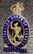 Australian Corps of Signals OFFICERS enamel 30-42 single collar