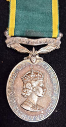 Efficiency Medal E.II.R., 2nd issue, Territorial 22140027 Sgt. W. C. Vince. RA.