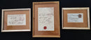 Duke of Wellington Three Postal Envelope Fronts signed or initialed by Wellington