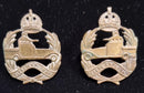 1st Armoured Car Regiment opposing brass collar pair.