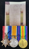 P89 Trio: 1914/15 star, British War and Victory Medal all correctly impressed to 665 PTE F. J. PAULL 27/BN