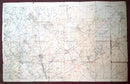 WWI LARGE SURVEY MAPS ON LINEN BACKING FRANCE ISSUE TITLED EDITION 1.O. 9th Bde. (LOCAL)