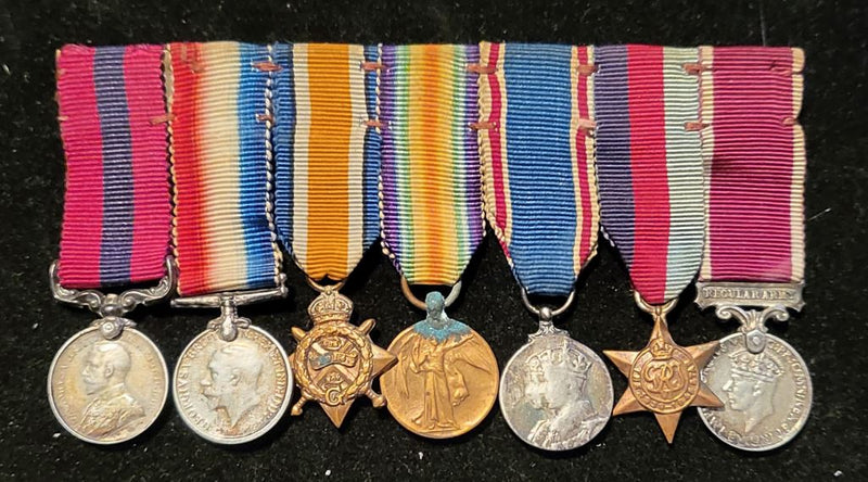 Miniatures Distinguished Conduct Medal G.V.R.; British War Medal 191415 Star Victory Medal 1939-45 and Army L.S. & G.C. G.VI.R. 2nd issue Regular Army