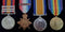 P53 Four: QUEENS SOUTH AFRICA 1899 three clasps: “CC, OFS, SA02”., 1914 Star and bar, British War & Victory Medals.  All medals impressed with same number 15404 Dvr. H. Long, RFA.