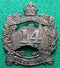 14th Infantry Battalion The Prahran Regiment 60mm oxidised Hat Badge