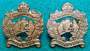 14th Infantry Battalion- The Prahran Regiment - Brass pair of collars (C247) $150