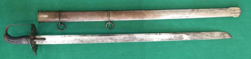 A very rare 1796 Heavy Cavalry Troopers Sword. Often referred to as the “DISC HILT”. This one is very true to pattern still having its langets and full disc hilt.
