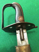 A very rare 1796 Heavy Cavalry Troopers Sword. Often referred to as the “DISC HILT”. This one is very true to pattern still having its langets and full disc hilt.