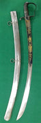 A slightly heavier 1796 Blue & Gilt Officers Light Cavalry Sword. True to pattern with excellent steel scabbard maker marked Durs Egg Haymarket London in cartouche (1788-1804) - SOLD