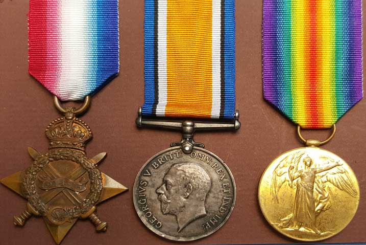 Trio: 1914/15 star, British War and Victory Medal all correctly impressed to 3062 PTE F. G. NEDWICH 15/BN AIF. - VF SOLD
