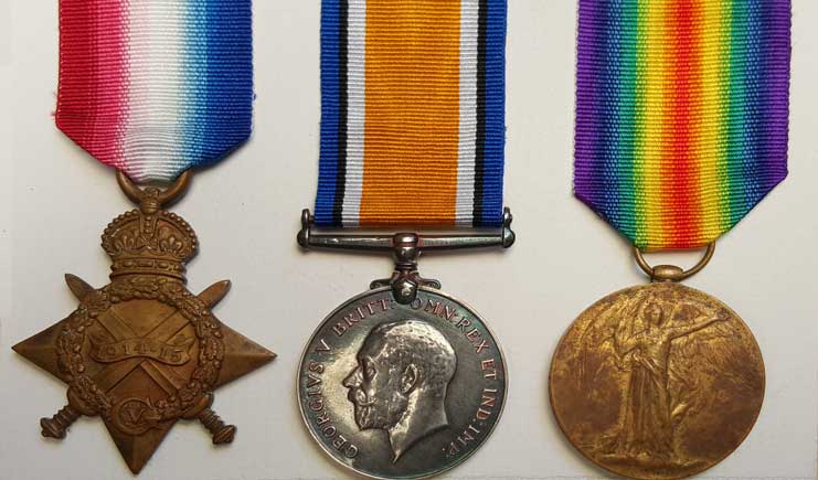 Trio: 1914/15 star, British War and Victory Medal all correctly impressed to 1389 PTE E. P. WHITFIELD 32/BN AIF.