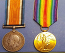 PAIR: British War and Victory Medal, both correctly impressed to 2838 PTE W. B. PEBEROY 34/BN. - VF SOLD