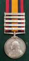 Single: Queen's South Africa 1899-1902, five clasps "CC, OFS, T, SA01, SA02" impressed 3203 Tpr: R. Jackson, N.S.Wales I.B.    Note: Trooper Frederick Jackson, 3rd New South Wales Imperial Bushmen - Good EF SOLD