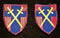 SECOND WORLD WAR PAIR OF 21ST ARMY HEADQUARTERS FORMATION PATCHES