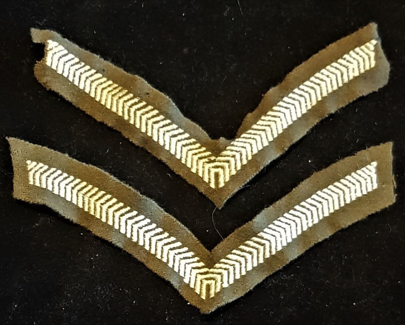 PAIR OF SECOND WORLD WAR LANCE CORPORALS STRIPES