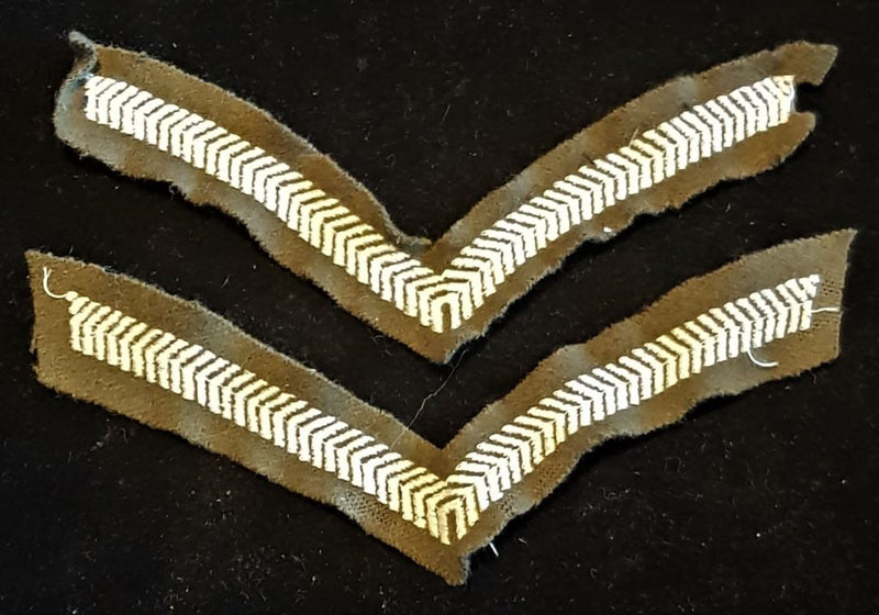 PAIR OF SECOND WORLD WAR LANCE CORPORALS STRIPES