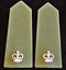 PAIR OF VIETNAM PERIOD MAJOR’S SHOULDER GREEN BOARDS WITH METAL INSIGNIA