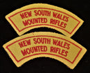 PAIR OF NEW SOUTH WALES MOUNTED RIFLES S (YELLOW)
