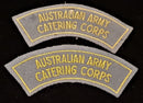 PAIR OF AUSTRALIAN ARMY CATERING CORPS SHOULDER FLASHES