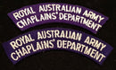 PAIR OF ROYAL AUSTRALIAN ARMY CHAPLAIN’S DEPARTMENT SHOULDER FLASHES