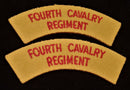 PAIR OF FOURTH CAVALRY REGIMENT SHOULDER FLASHES