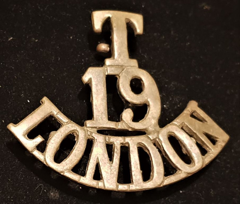 19TH COUNTY OF LONDON BATTALION (ST PANCRAS) SHOULDER TITLE