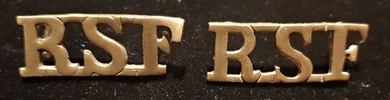PAIR OF ROYAL SCOTS FUSILIERS SHOULDER TITLES