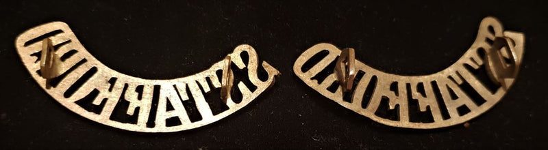 PAIR OF SOUTH STAFFORD REGIMENT SHOULDER TITLES