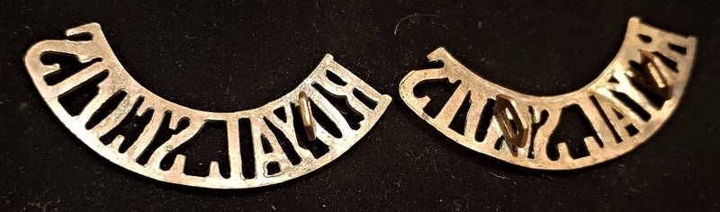 PAIR OF ROYAL SCOTS SHOULDER TITLES