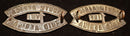 PAIR OF SOUTH AFRICAN 1ST INFANTRY SHOULDER TITLES FIRST TYPE (MISSING ONE LUG)