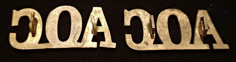 PAIR OF ARMY ORDNANCE CORPS SHOULDER TITLES