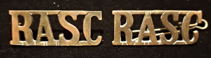 PAIR OF ROYAL ARMY SERVICE CORPS SHOULDER TITLES