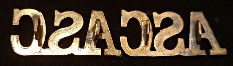 PAIR OF ARMY SERVICE CORPS SHOULDER TITLES