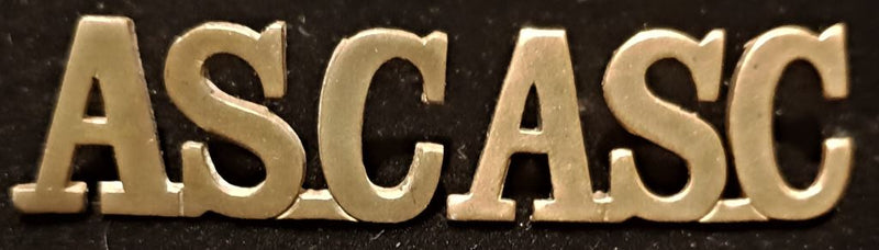 PAIR OF ARMY SERVICE CORPS SHOULDER TITLES