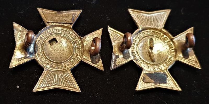 WW1 NEW ZEALAND PAIR OF 2ND (SOUTH CANTERBURY) REGIMENT COLLARS BADGE