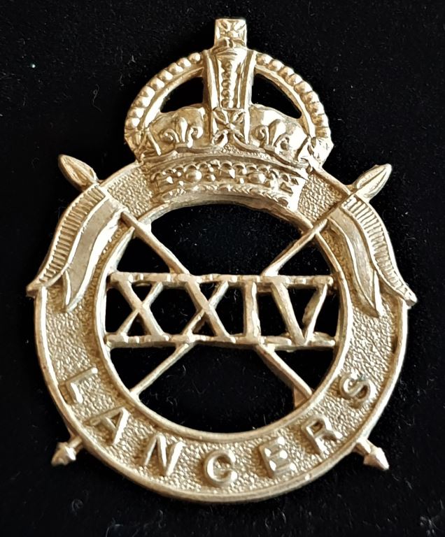THE 24TH LANCERS CAP BADGE
