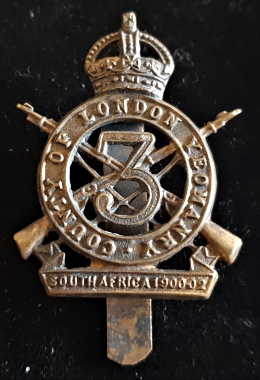 THE 3RD CITY OF LONDON “SHARP SHOOTERS” CAP BADGE