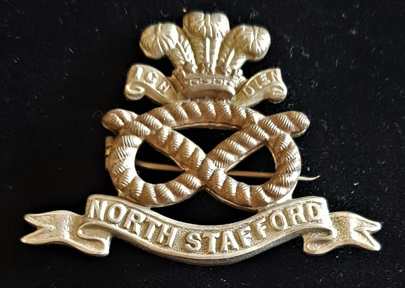 THE NORTH STAFFORD REGIMENT CAP BADGE (CONVERTED TO PIN BACK)