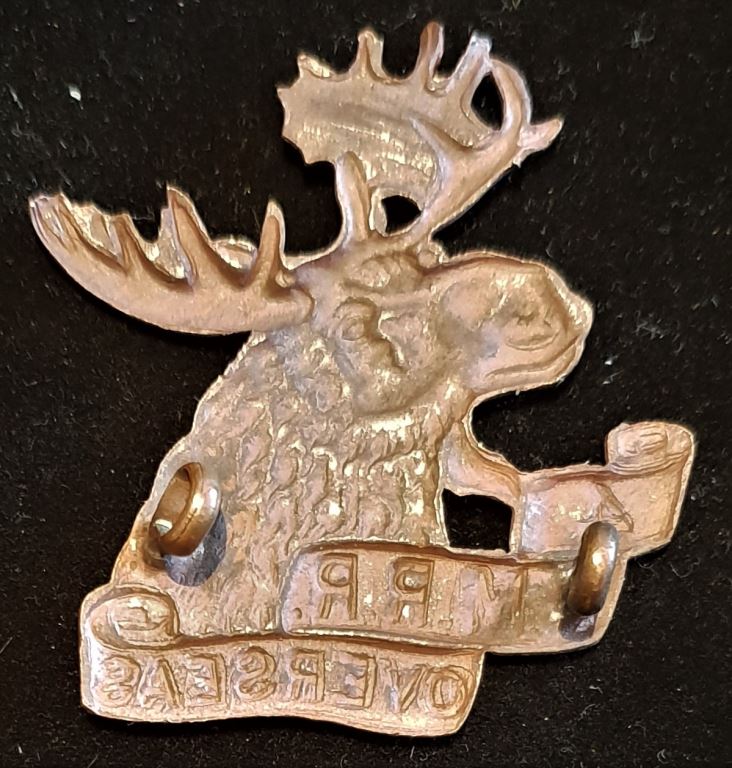 4-4a, 4th CMRR CANADIAN MOUNTED RIFLES CAP BADGE