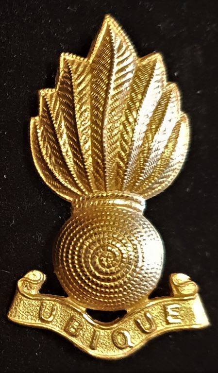 12-1, CANADIAN FIELD ARTILLERY OFFICER’S COLLAR BADGE (GAUNT MARKED)